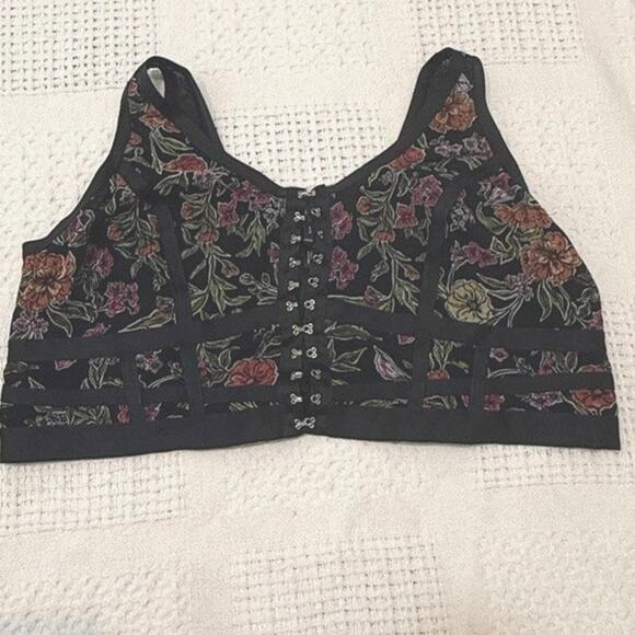 Torrid 4 Mesh Regency Punk Bustier exposed hook front bra crop top BC 2888 - Picture 8 of 9